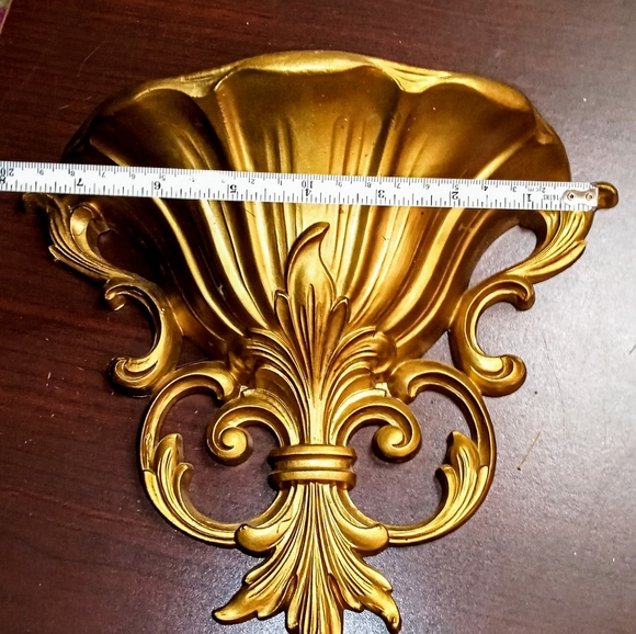 Gorgeous Ornate Grecian Style Wall Sconce Planter - Picture 5 of 8